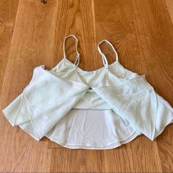 Sam Edelman Flowy Cami Crop Top in Pale Mint Green - Picture 6 of 8